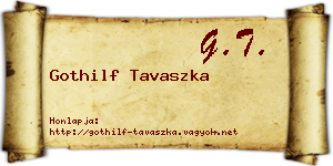 Gothilf Tavaszka névjegykártya